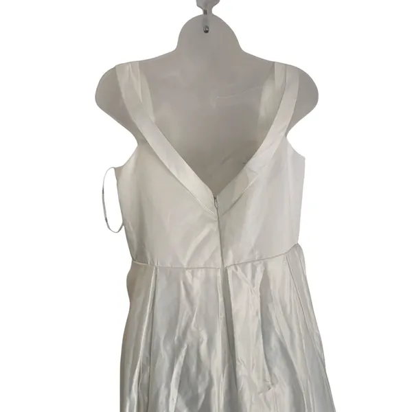 Lulu's Extraordinary Vow Off Shoulder Wedding Dress White XL Pockets A-Line - Image 7