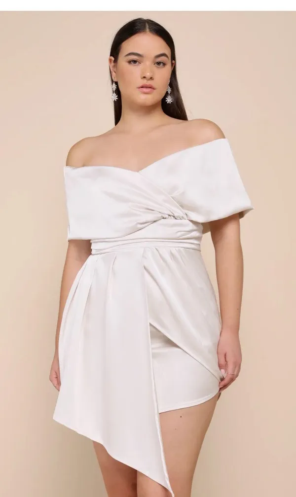 Lulus Off-The-Shoulder White Dress - Image 3