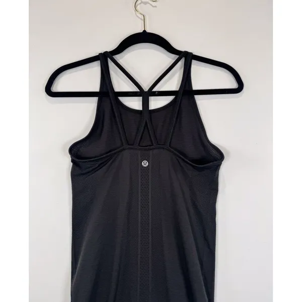 Lululemon Womens Top Gray Swiftly Tech Strappy Tank Stretch Yoga Gym Size 4 - Image 9