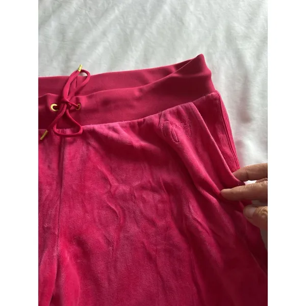 Juicy Couture Velour Pants Joggers Pink Women's Large Y2K Athleisure - Image 4