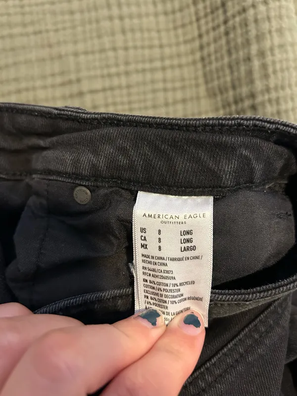 American Eagle Outfitters Black Denim Pants - Image 3