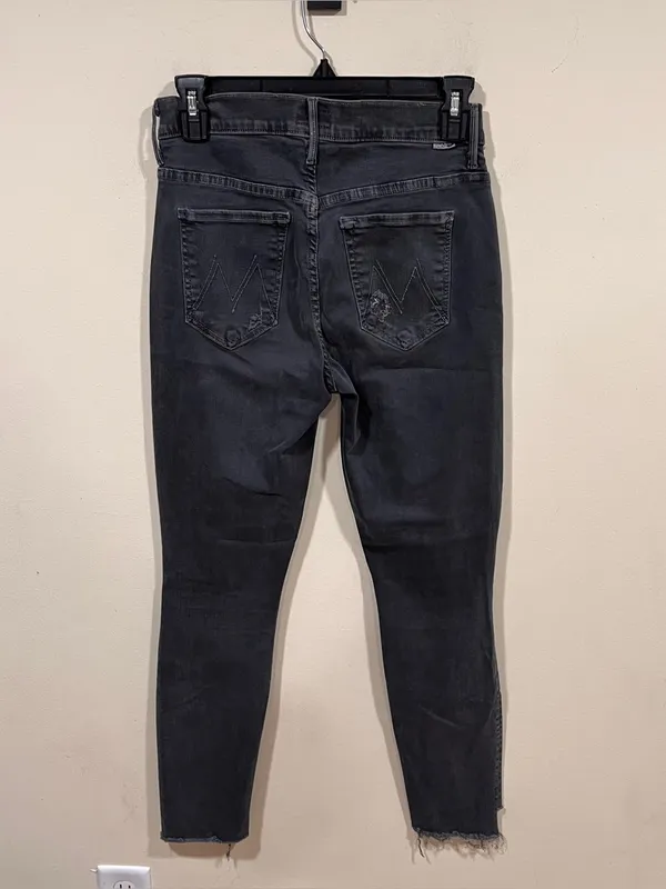 MOTHER The Stunner Zip Fly Ankle Step Fray Stretch Denim Jean Size 26 - Image 8
