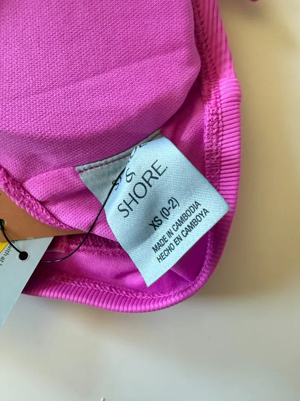 NWT Shade & Shore Ribbed Tie-Front Bralette Bikini Top Size XS 0-2 NEW - Image 3