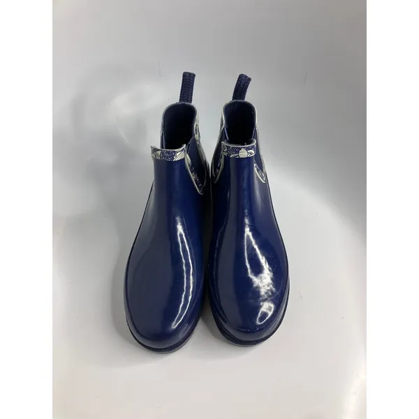 Sakroots Rain Boots Women 7 Navy Blue Excellent Rhythms Chelsea Ankle Rubber - Image 2