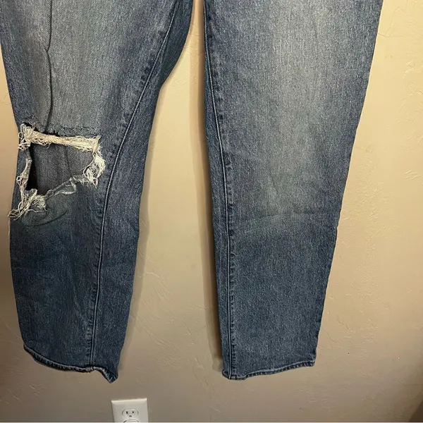 Madewell The Perfect Vintage Straight Distressed High‎ Rise Denim Jeans - Image 5