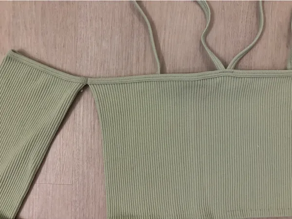 ZARA Cropped Green Top - Image 2