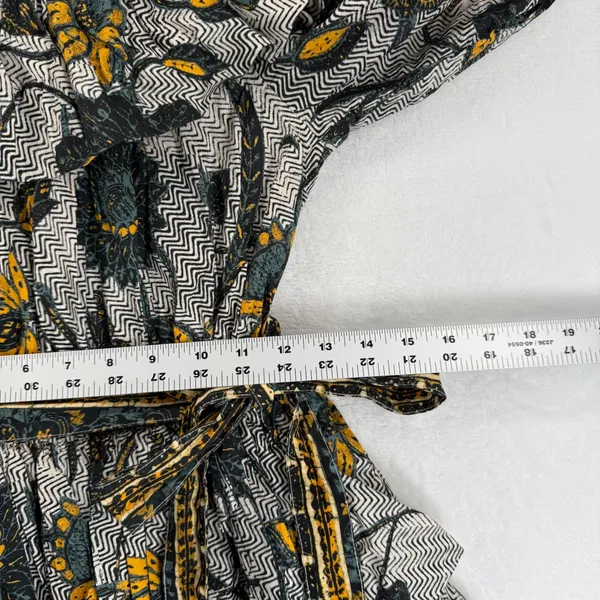Ulla Johnson Floral Zigzag Cotton Ruffle Mini Dress Spring Summer 2022 Size 4‎ - Image 5