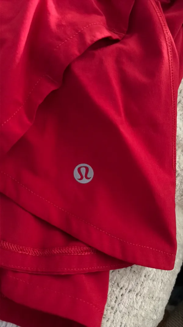 Lululemon Red Speed Up Shorts 4" Inseam - Image 3