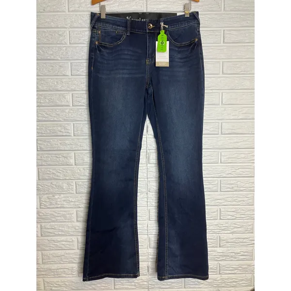Natural Reflections Ab Slimmer Bootcut Jeans‎ Womens 10 Dark Wash New Stretch - Image 2