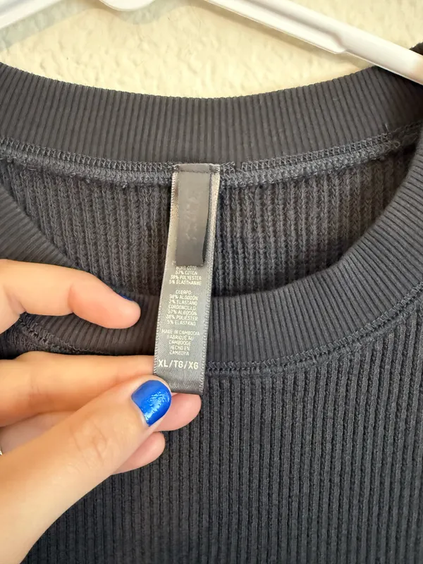 Skims Heavy Waffle Crewneck Tank Top - Image 7