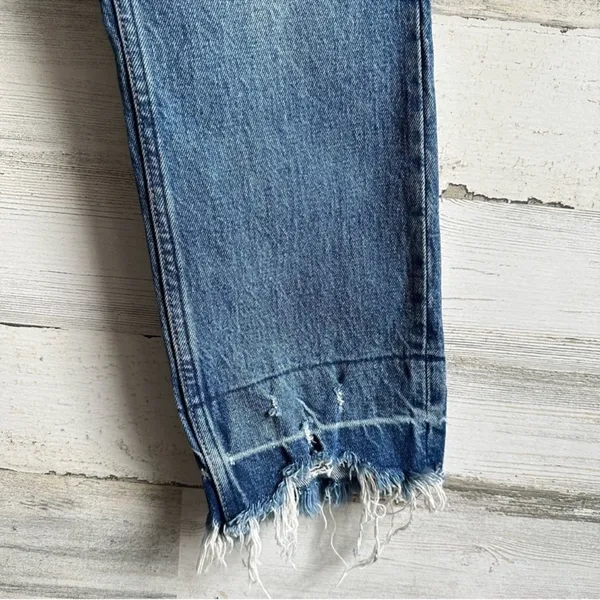 Abercrombie & Fitch Mom High Rise Jeans Denim Medium Wash Distressed Curve 25/0R - Image 7