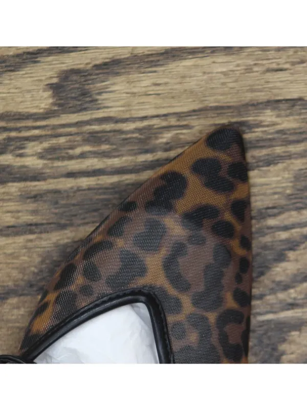 NWT A New Day Womens Sonia Heels Leopard Mesh Slip On 94567856 Light Brown 9M - Image 10