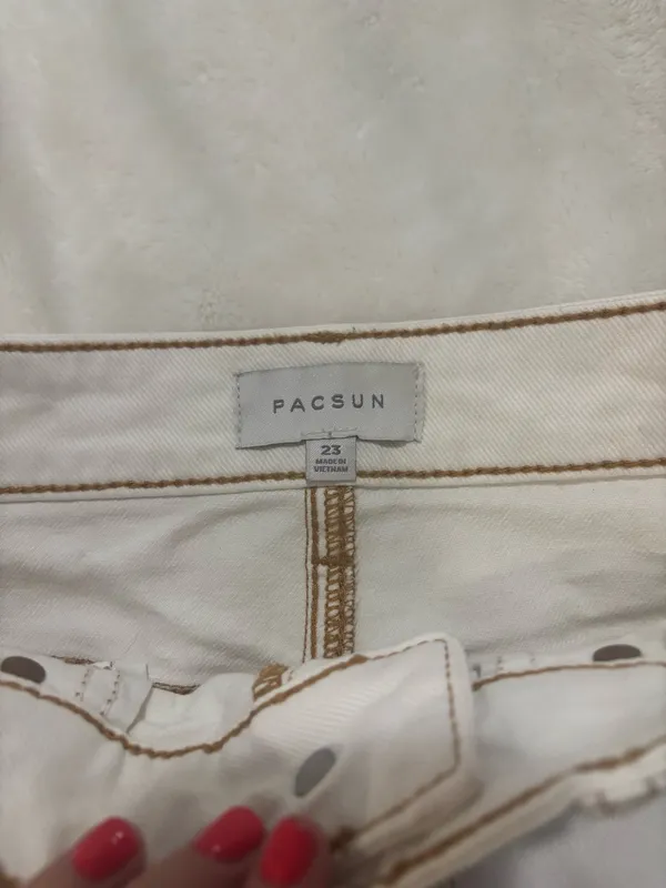 Pacsun White Mini Skit Denim  - Image 3