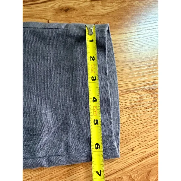 Elevenses Anthropologie Linen Tencel Straight Leg Pants Gray Purple Size 2 - Image 9