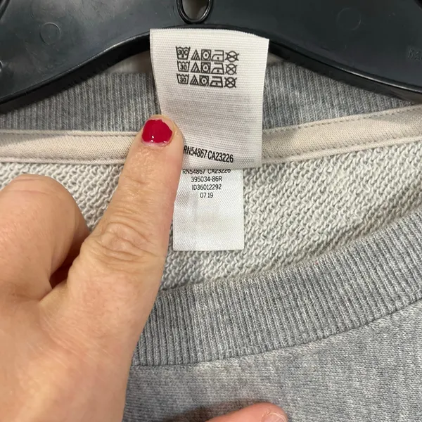 PINK Victoria's Secret Gray Cropped Sweatshirt Small Drawstring Hem Logo‎ - Image 6