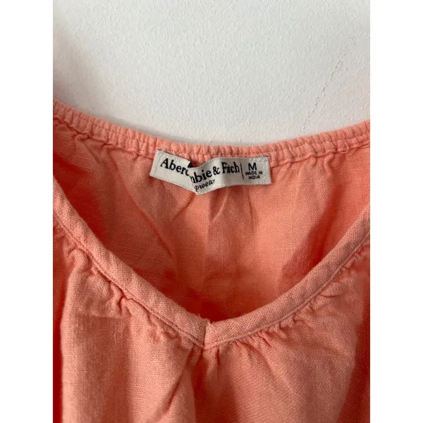 Abercrombie‎ & Fitch Peach Tie Strap Camisole Sleepwear Top Medium - Image 2