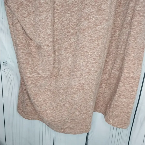 Free People Beach Heathered Dusty Pink Asymmeteical Loose Fit Boho Cover-Up - Image 10