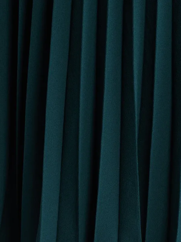Lulus Emerald Green Tiered Pleated Gown New! - Image 6