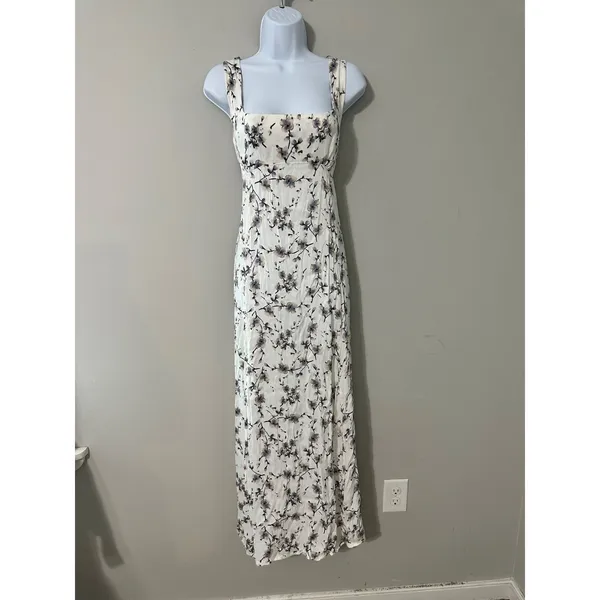 Ohsevendays Floral Caroline Dress Viscose Satin Euc Size M‎ - Image 2