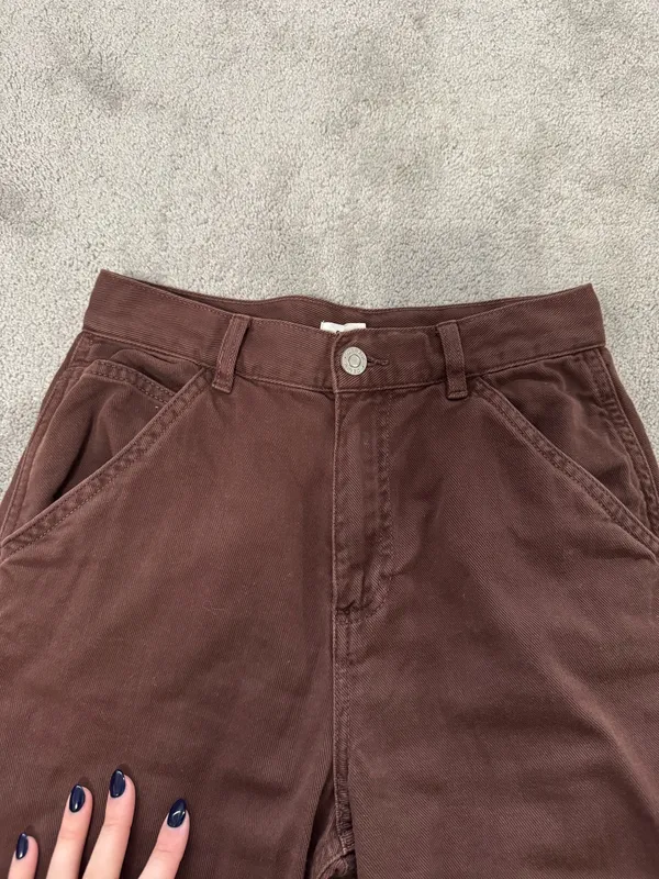 Garage Brown Cargo Pants Baggy - Image 4