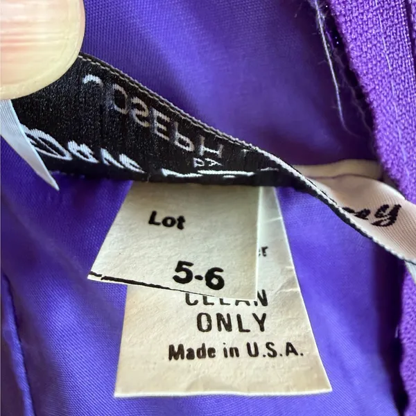 Vintage Dave & Johnny Joseph‎ Lara Purple Sequin Strapless Bow Prom Dress 5/6 - Image 9