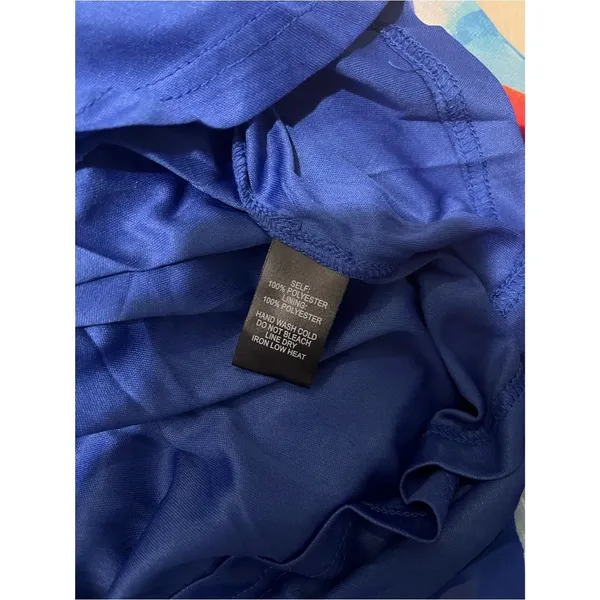 Lulus NWT Women Large Royal Blue Ladean Floral Print Ruffled Wrap Maxi Dress - Image 11