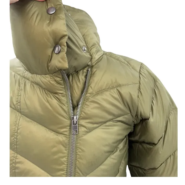 Patagonia Prow Jacket Olive Green Down Puffer Coat Womens Zip‎ Warm Small - Image 6
