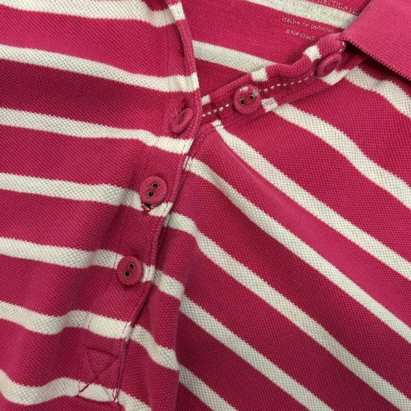 White stag pink and white stripes polo - Image 2