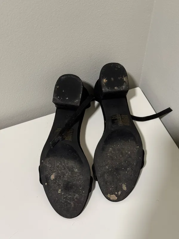 JustFab Black Chunky Heels - Image 4