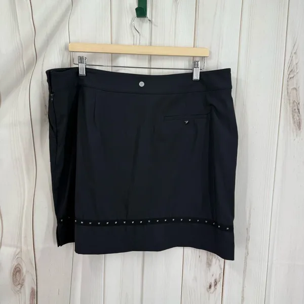 EP New York Women’s 14 Black Studded Skort Skirt Grunge Punk - Image 3