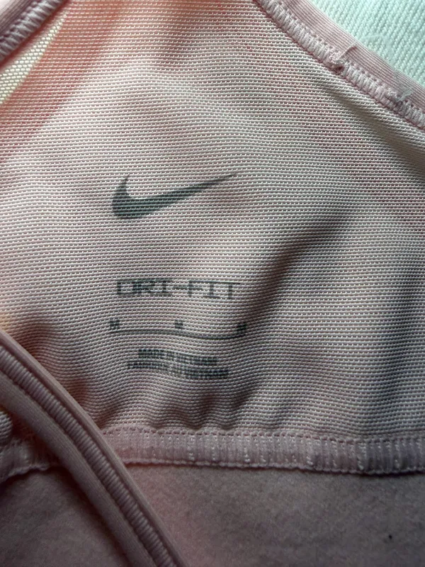 Nike Dri-FIT Indy Light-Support Padded V-Neck Pink Sports Bra Medium - Image 6