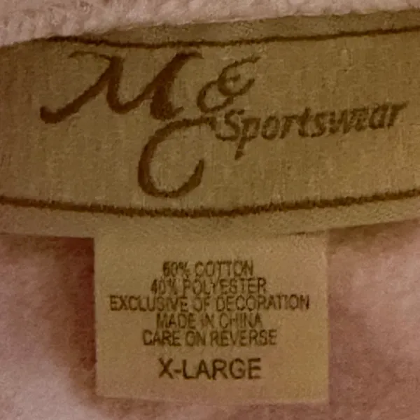 M&C Sportswear Women's Pink Embroidered Snowflake Sweatshirt Size XL - Image 3
