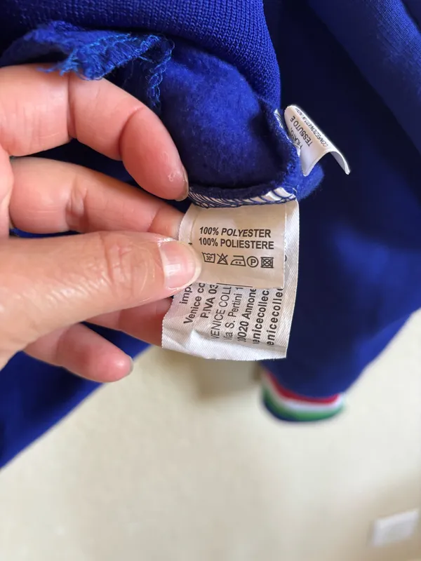 90s Italia Italy blue zip up hoodie - Image 8