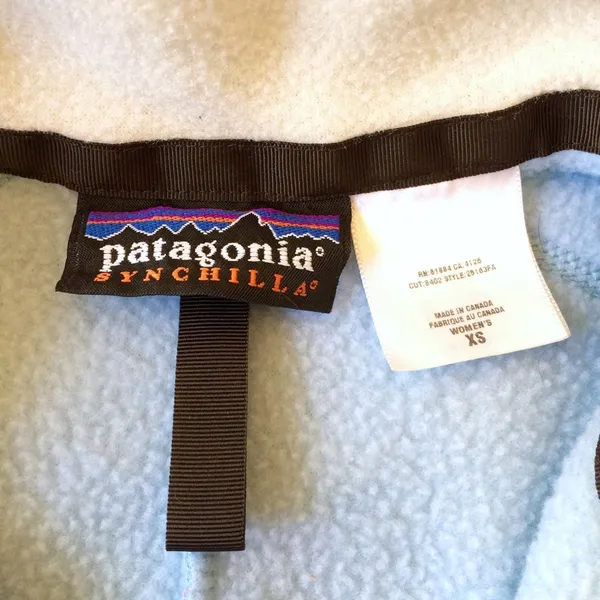 Patagonia Synchilla Vintage Y2K Baby Blue Full Zip Mock Turtleneck Vest Size XS - Image 3