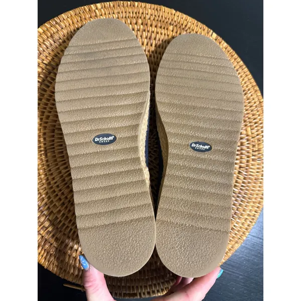 Dr. Scholls Sustainable Comfort‎ Navy Canvas Espadrille Loafers Wedge Slip On - Image 7