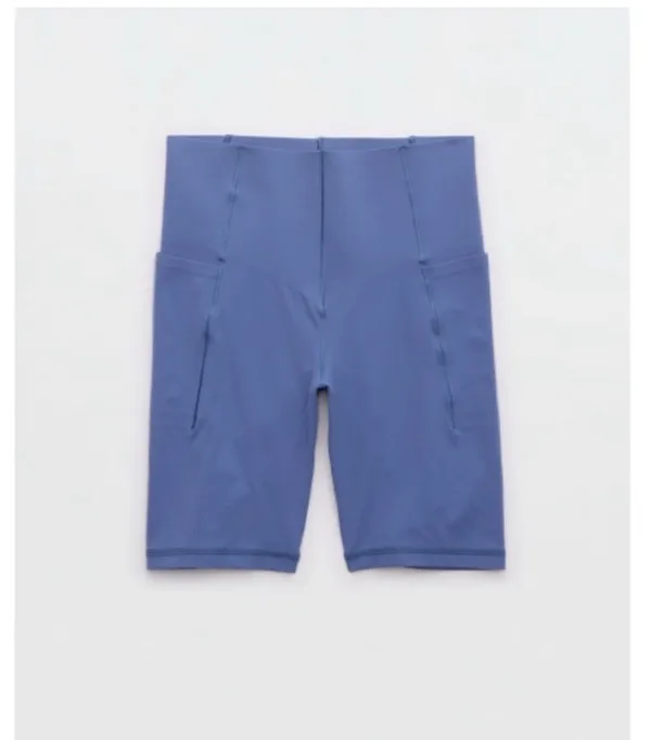 7” blue aerie biker shorts - Image 2