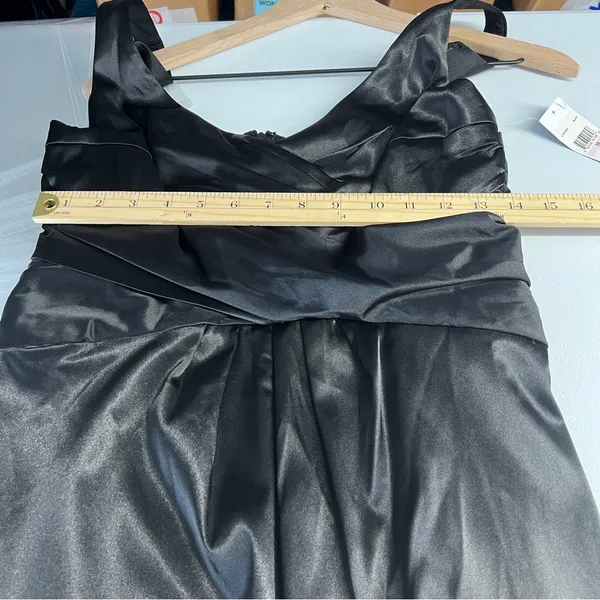 London Times Elegant Black Stretch Satin Sleeveless Sheath Dress NWT Size‎ 10 - Image 13