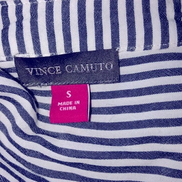 Vince Camuto size small striped tie front top - Image 4