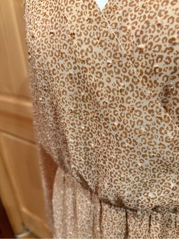 Altar'd State boho leopard print mini dress women’s L - Image 3