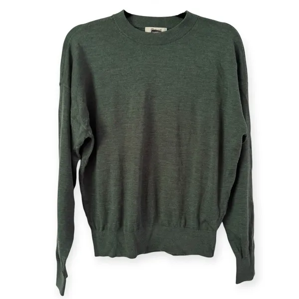 NWT Madewell Drop Shoulder Sweater Merino Wool Women’s Size Small Dark Moss - Image 4