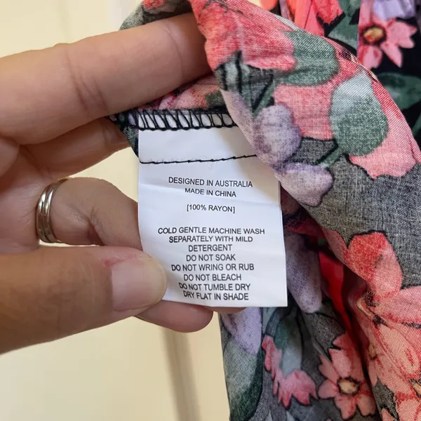 NWT Abel the Label Anthropologie Black & Multi Flower Floral Flowy Maxi Skirt S - Image 6