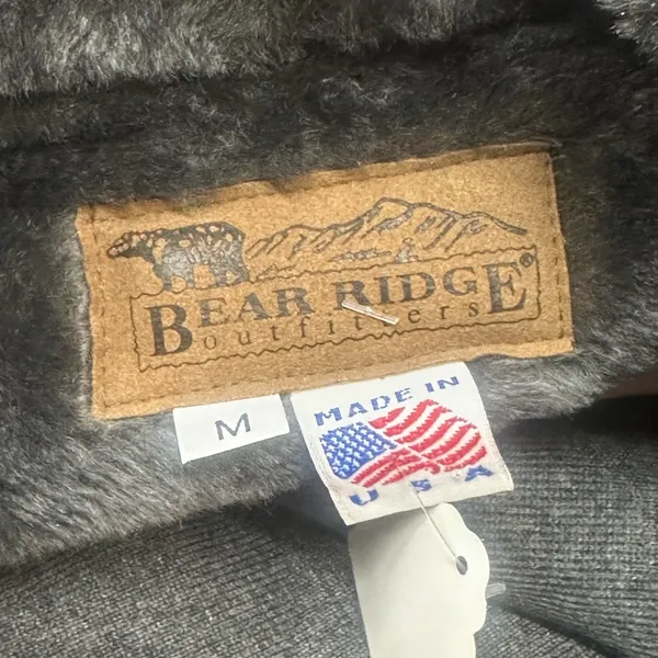 Bear Ridge fuzzy warm zip‎ up jacket size M Gray Size M - Image 4
