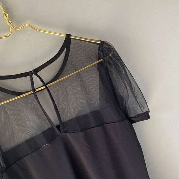 Express Black Top with Sheer Sleeves - Image 12