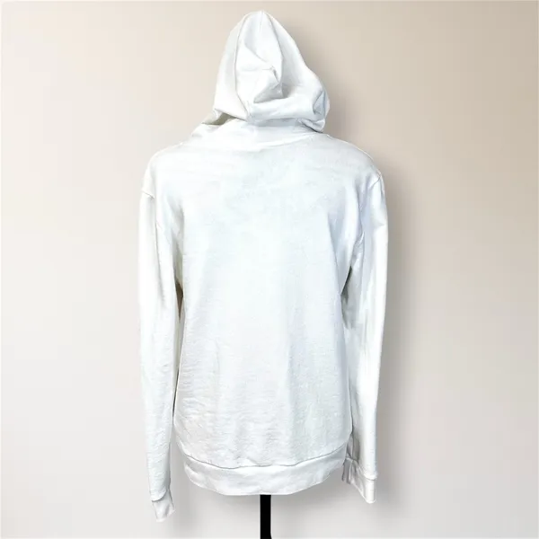 Vintage GAP Floral Embroidered Logo Full Zip Hoodie M White Blue Sweatshirt Y2K - Image 5