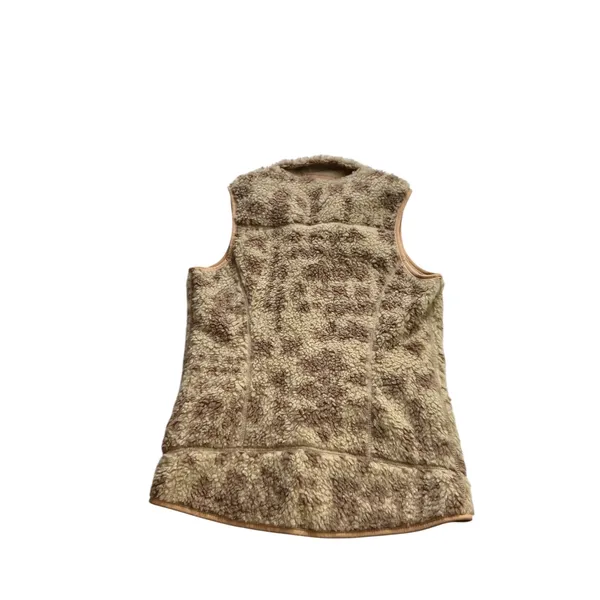 Patagonia Retro-X Fleece Vest Womens XS Leopard Print Tan Brown Full Zip Sherpa - Image 3