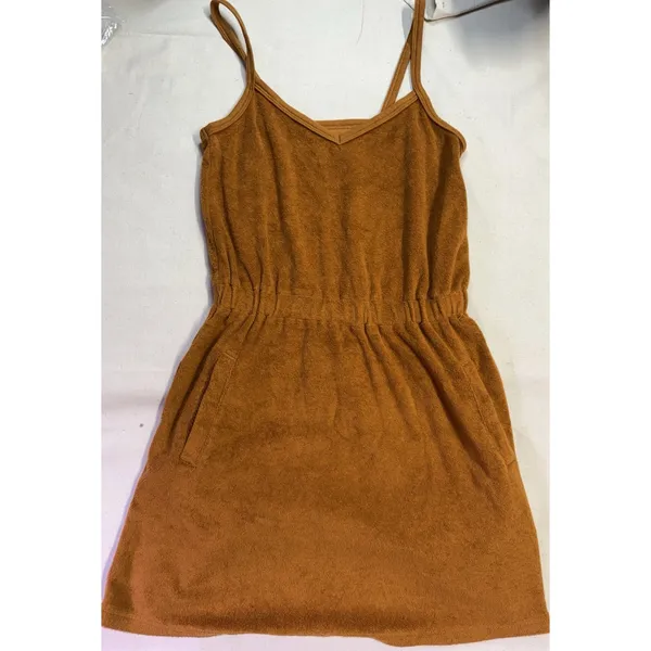 Offline By Aerie Terry Cloth Coverup/dress Burnt Orange Sz S F68 - Image 2