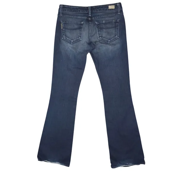 Paige Laurel Canyon Jeans Women 27 Low Rise Bootcut Dark Wash Whiskering Y2K - Image 2