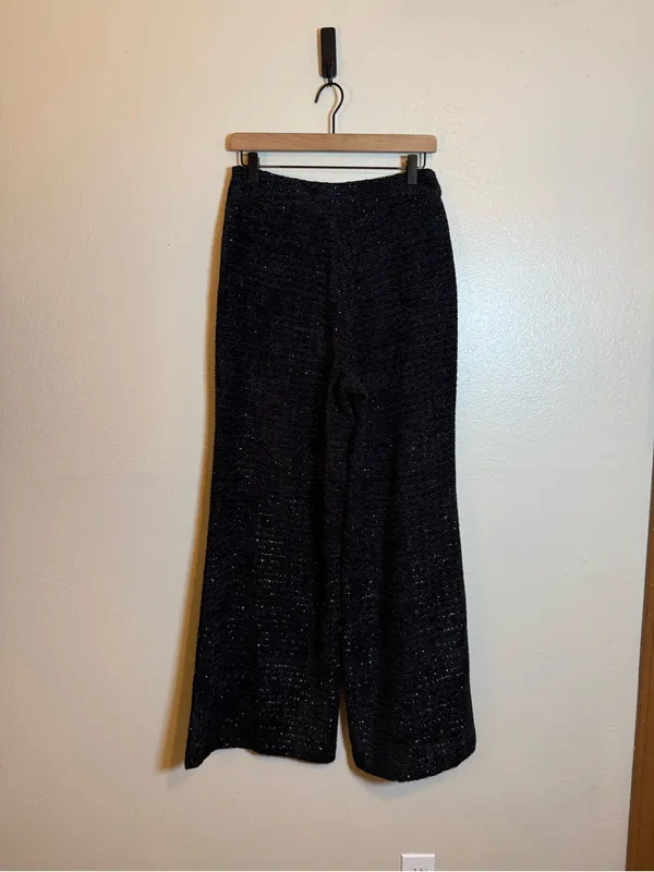 Abbey Glass Carter Boucle Tweed Wide‎ Leg Trouser - Image 4