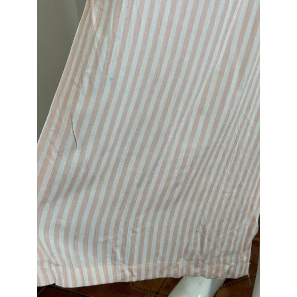 Rococo Striped Viscose Cover Up Dress Size M Long Sleeve Sheer Beach Resort NWT - Image 10
