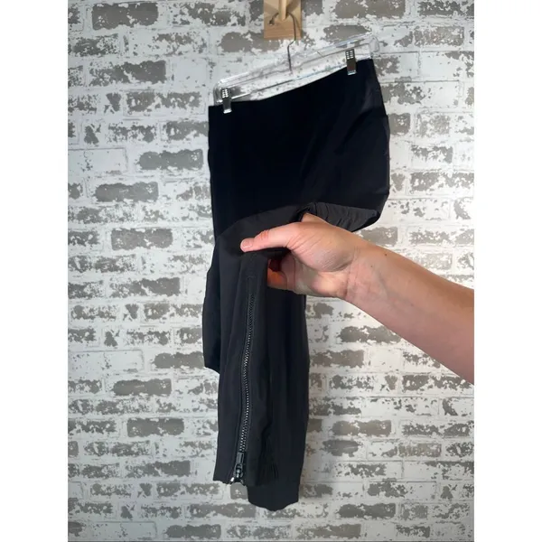 Athleta | women black straight leg 8p pants zipper ankle - Image 9